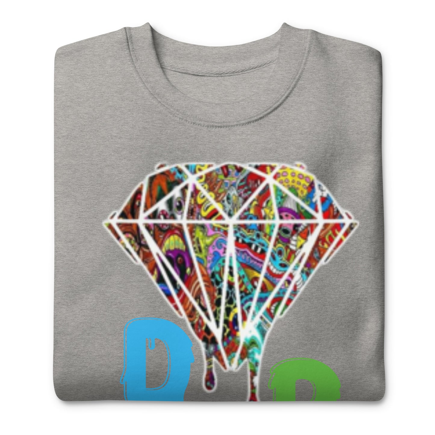 Cartoon Diamond Drip Unisex Premium Sweatshirt