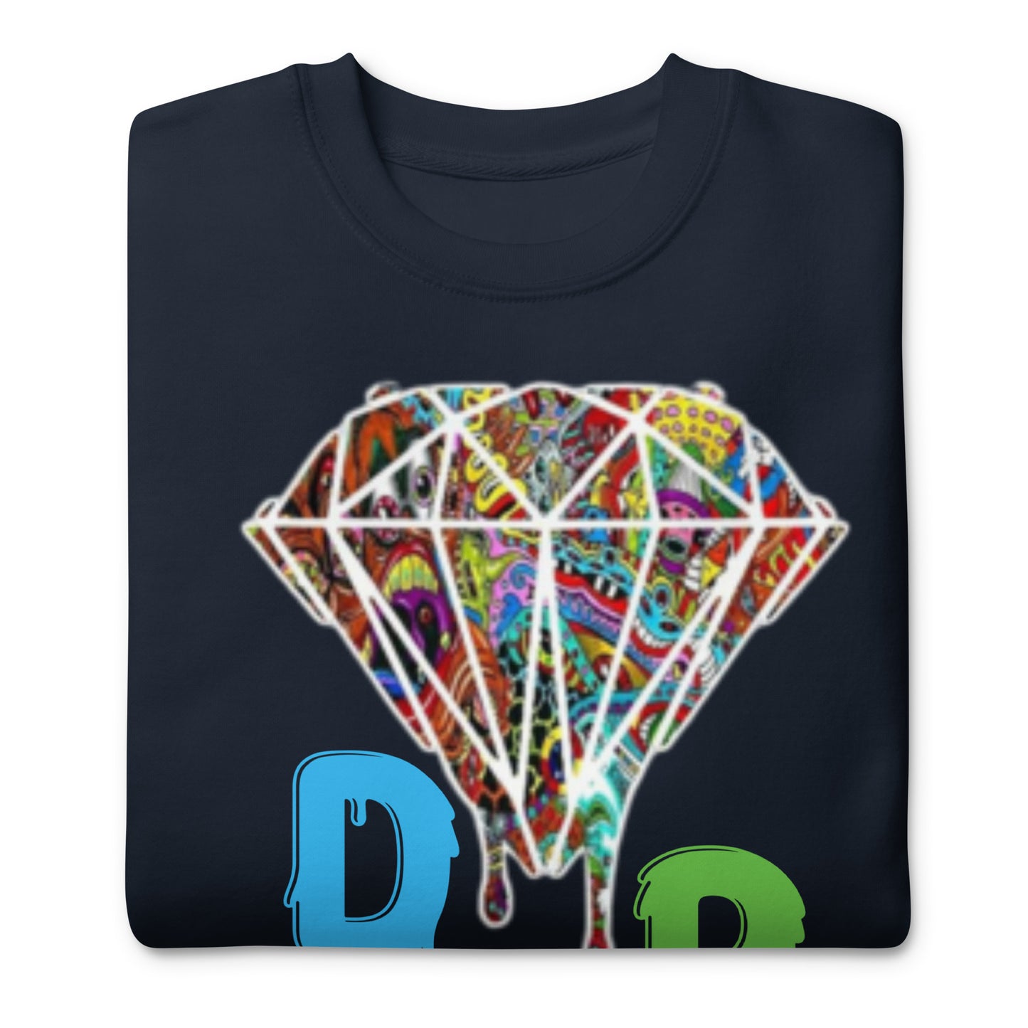 Cartoon Diamond Drip Unisex Premium Sweatshirt